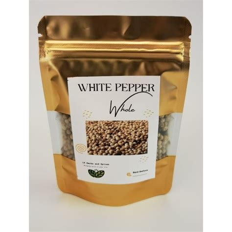 White Whole Pepper By Lk Herbs And Spices 50g Shopee Philippines