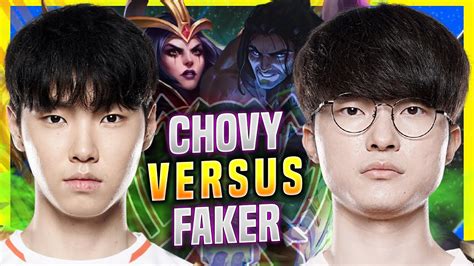 HLE CHOVY Vs T1 FAKER In EUW SOLOQ HLE Chovy Plays Leblanc MID Vs T1