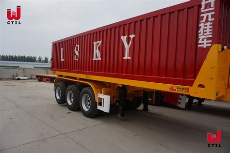 Heavy Duty Truck U Shape 3 Axle 4 Axle Rear Dump Semi Trailer China