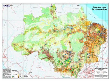 Mapa da Amazônia Legal Fronteira Agrícola IBGE SOS GISbr