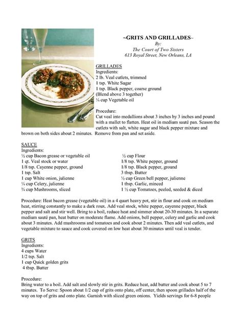 Grits and Grillades Recipe - Authentic Cajun Dish