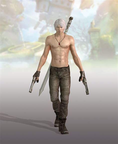 Model Dante Shirtless Game Dmc Devil May Cry