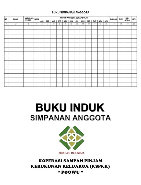 Detail Contoh Buku Anggota Koperasi Koleksi Nomer