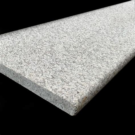 Diamond White Flamed Bullnose Step Stair Tread Granite Size X X