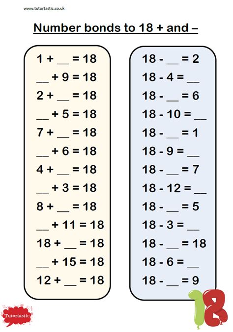 Number Bonds To 20 Worksheet Englishworksheet My Id