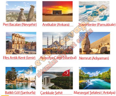 Ülkemizde bulunan doğal tarihî ve turistik yerlerle ilgili görseller