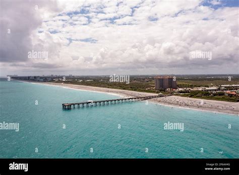 Aerial Photo Of The Juno Beach Pier Stock Photo Alamy