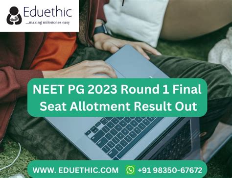 Neet Pg Round First Final Seat Allotment Result Out At Mcc Nic In