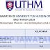 Jawatan Kosong Terkini Di Universiti Tun Hussein Onn Malaysia UTHM