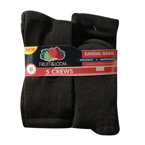 Calceta Fruit Of The Loom Talla G Afelpado Negro Piezas Walmart