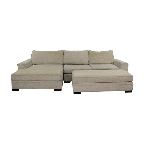 Living Spaces Modern Chaise Sectional with Ottoman | 58% Off | Kaiyo