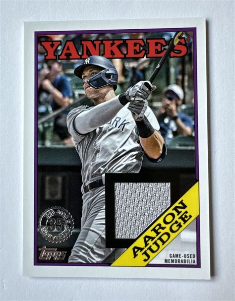 2023 Topps Series 1 Aaron Judge 1988 Game Used Relic 88r Aj New York