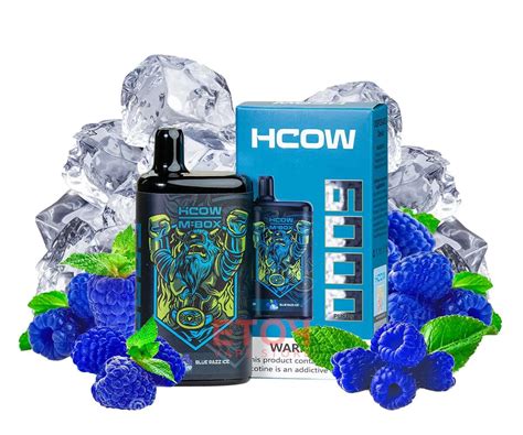 Hcow Steam Blue Razz Ice Mbox 6000 Puffs - Rechargeable Disposable Vape Pod