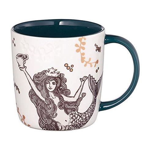 Starbucks Mug Cup Anniversary Mermaid Siren 14 Oz White From Taiwan