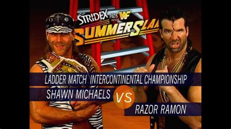 Shawn Michaels Vs Razor Ramon Ladder Match Summerslam Wwe