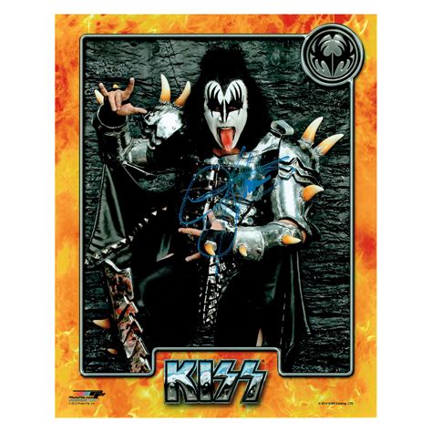 Gene Simmons Autographed Photo Kiss Autograph Authentic Touch