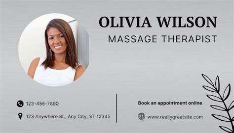 Massage Therapy Business Cards