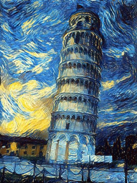 Leaning Tower Of Pisa VanGogh Painting OpenSea Vincent Van Gogh