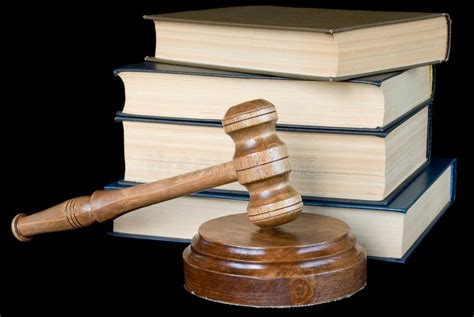 Wood Gavel And Books On A Black Background Stock Photo Image Of Guilt