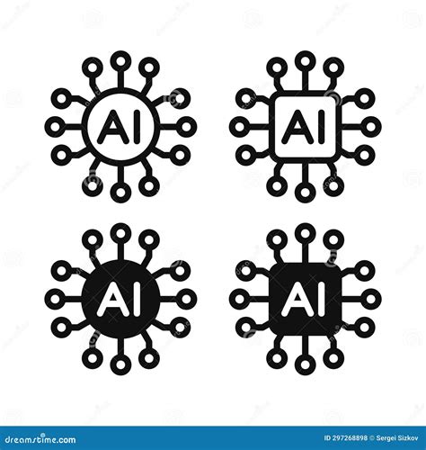 Icono De Chip De Inteligencia Artificial Procesador Ai Vector