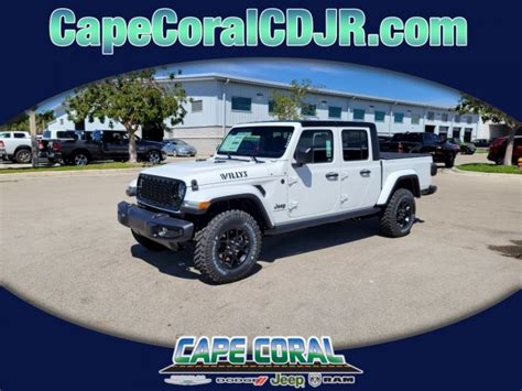 New 2024 Jeep Gladiator Willys Crew Cab In Cape Coral W4x102490 Cape Coral Chrysler Dodge