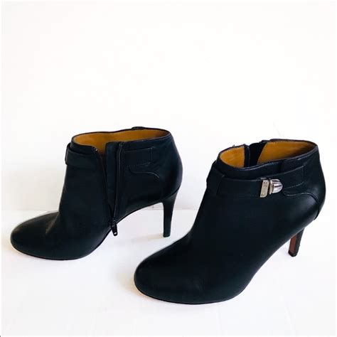 Coach Black Leather Ankle Boots - Gem