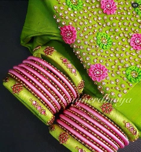 Pin By Seshukumari Cherukuri On Buddy Bangles Silk Thread Bangles