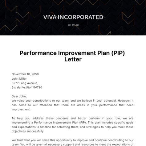 Performance Improvement Plan Closure Letter Template Infoupdate Org