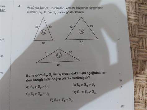 Acil geometri ucgen sorusu çözümlü olsun lütfen Eodev