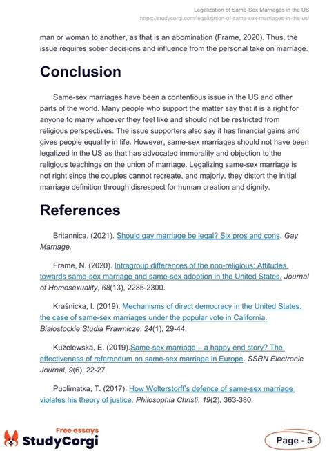 Legalization Of Same Sex Marriages In The US Free Essay Example