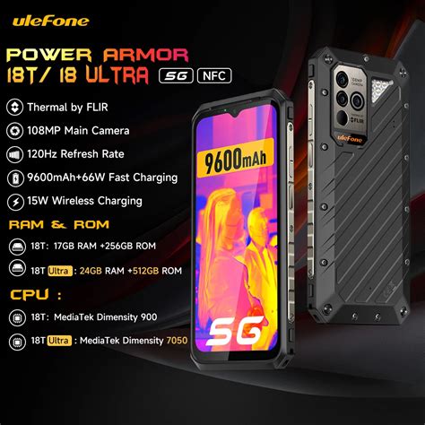 Ulefone-Power-Armor-18T-Ultra-5G-Rugged-Phone-Thermal-ImagingCamera ...
