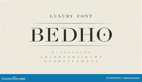 Elegant And Luxury Alphabet Letters Font And Number Serif Classic