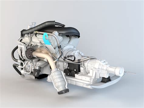 Honda Engine 3d Model 3ds Max Files Free Download Cadnav