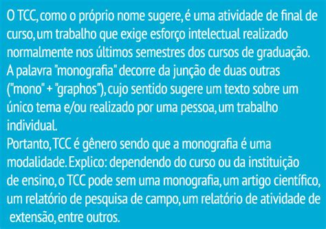 Qual A Diferença Entre Tcc E Monografia Mundo Graduado