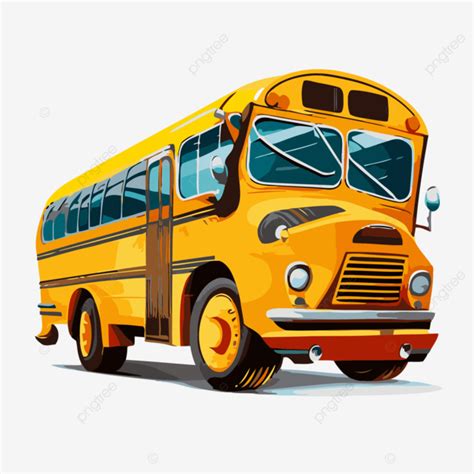 Bis Kuning Vektor Stiker Clipart Gambar Kartun Gambar Bus Sekolah