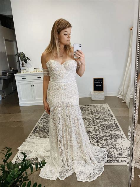 Ash By Rue De Seine Lace Mermaid Wedding Dress Bohemian Wedding