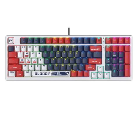 A4Tech Bloody S98 Sports Navy BLMS Plus Red Switches Klawiatury