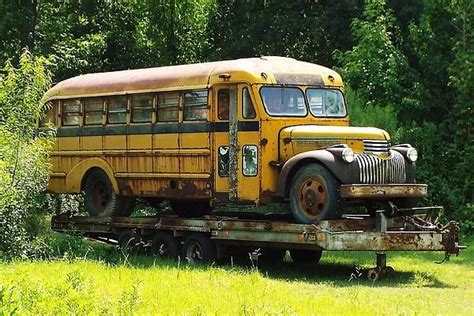 Old Schoolbus By Keith Bass Old School Bus School Bus Retro Bus