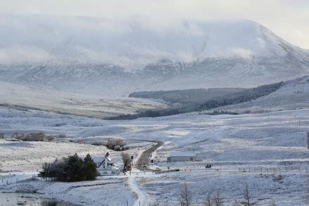 Snow On A835 Inverness Ullapool Road Editorial Stock Photo Stock