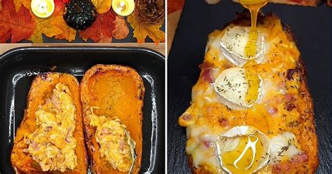 Butternut Farcie Aux Lardons Ch Vre Et Miel La Recette Facile Et