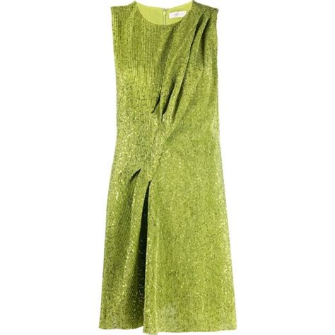 Stine Goya Sequin Embellished Mini Dress Green Glami Tr