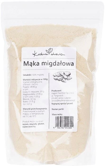 Mąka migdałowa Naturalna KUCHNIA ZDROWIA 500G 13957394111 Allegro pl