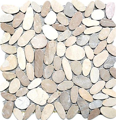 Mosaik Fliese Flu Kiesel Steinkiesel Hellbeige Kiesel Geschnitten F R