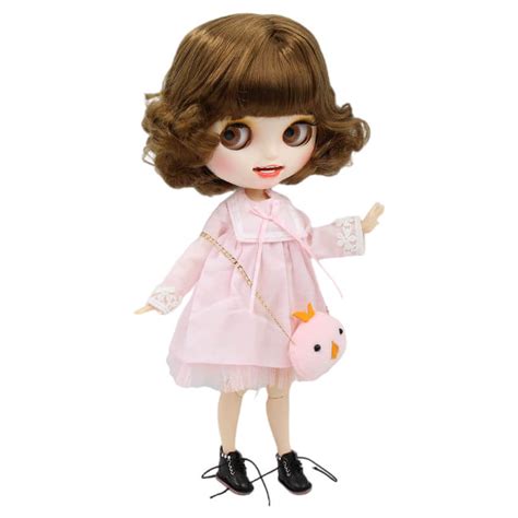 Fiona Premium Custom Neo Blythe Doll With Brown Hair White Skin