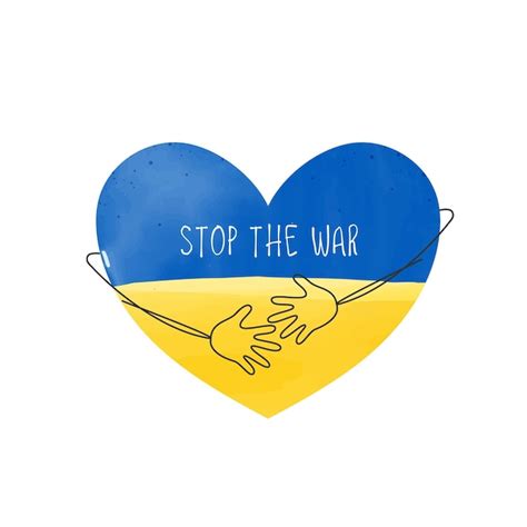 Premium Vector Stop The War Ukraine Flat Art On White Background