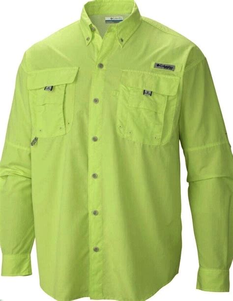 New Columbia Mens Pfg Bahama Ii Long Sleeve Fishing Shirt Upf 30