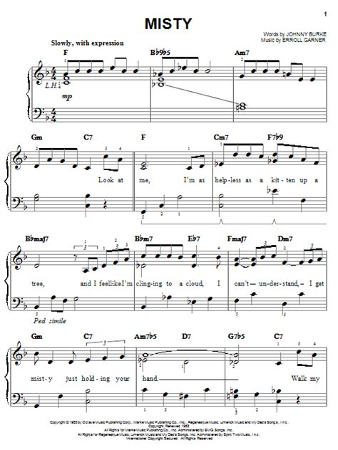 Erroll Garner Misty Sheet Music Pdf Notes Chords Jazz Score French Horn Solo Download