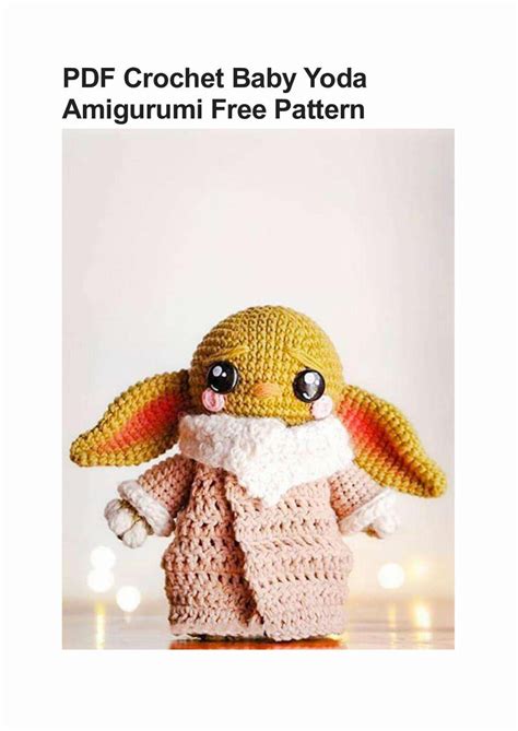 Pdf Crochet Baby Yoda Amigurumi Free Pattern