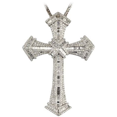 Large Diamond Gold Cross At 1stdibs Large Diamond Cross