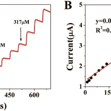 A Amperometric response of Cu²Cu biochar Au GCE to the successive